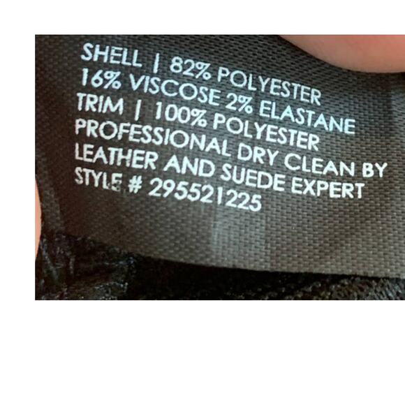 Club Monaco Black Fit & Flare Tabitha Dress Leather Waistband Quilted 0 XS - Picture 6 of 8